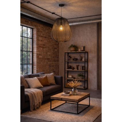 Brilagi - LED luster na sajli ARVEN 1xE27/8W/230V, promjer 37 cm, crni