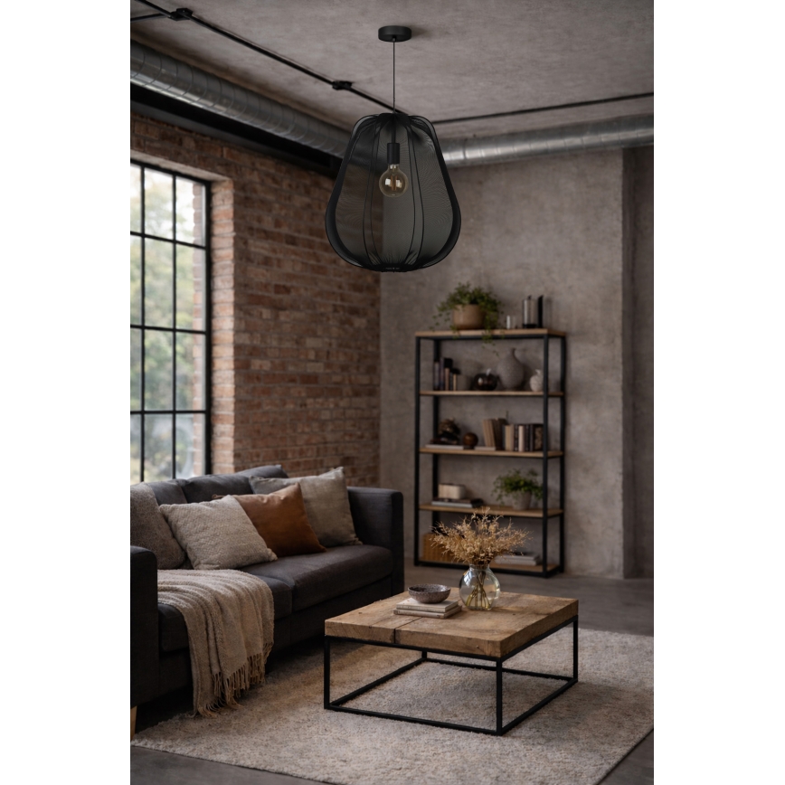 Brilagi - LED luster na sajli ARVEN 1xE27/8W/230V, promjer 37 cm, crni