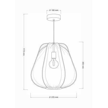 Brilagi - LED luster na sajli ARVEN 1xE27/8W/230V Ø 37 cm bijela