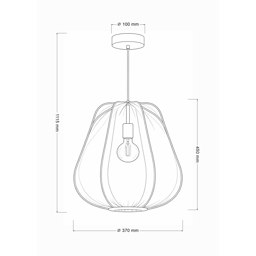 Brilagi - LED luster na sajli ARVEN 1xE27/8W/230V Ø 37 cm bijela