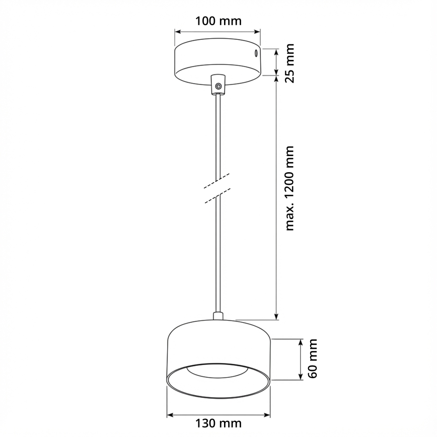 Brilagi - LED Luster na sajli AURA LUX 1xGX53/30W/230V crna/zadimljena