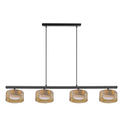 Brilagi - LED Luster na sajli AURA LUX 4xGX53/30W/230V crna/zlatna