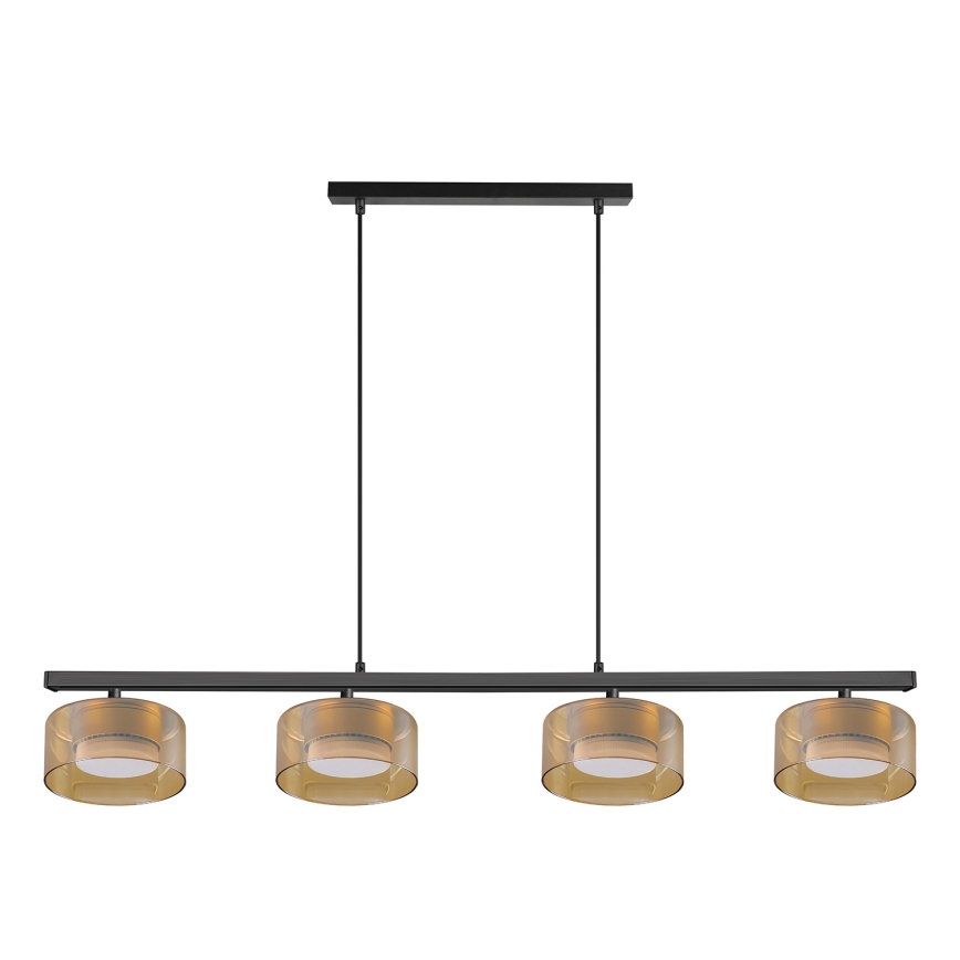 Brilagi - LED Luster na sajli AURA LUX 4xGX53/30W/230V crna/zlatna