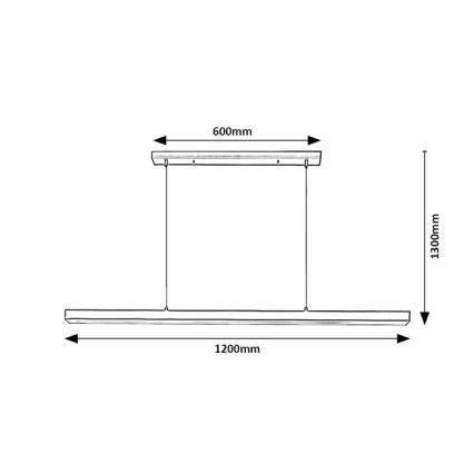 Brilagi - LED luster na sajli AXIS LED/30W/230V 120 cm crna