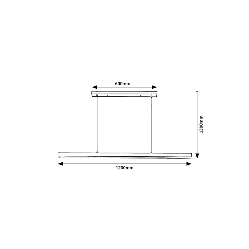 Brilagi - LED luster na sajli AXIS LED/30W/230V 120 cm crna