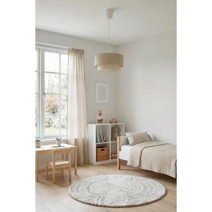 Brilagi - LED luster na kabelu BOHO BOBO 1xE27/10W/230V Ø 40 cm točkice bež/krem