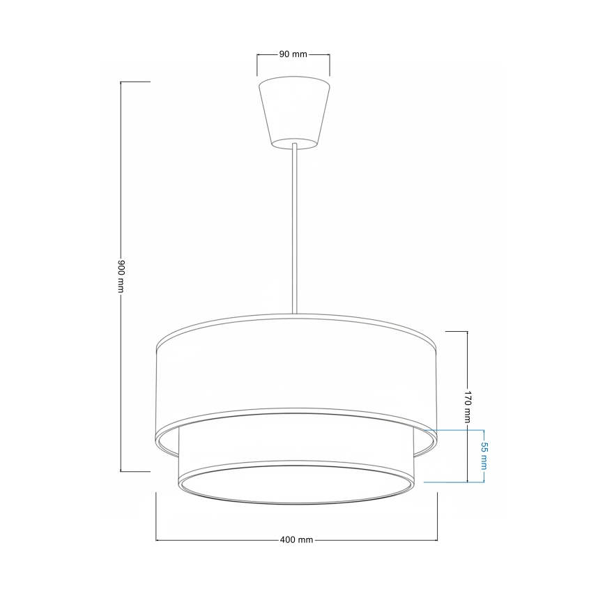 Brilagi - LED luster na kabelu BOHO BOBO 1xE27/10W/230V Ø 40 cm točkice bež/krem