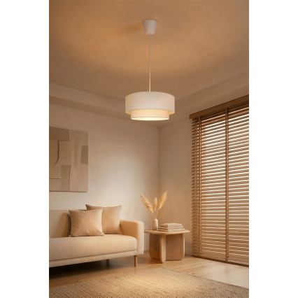 Brilagi - LED luster na sajli BOHO ECO 1xE27/10W/230V Ø 40 cm kremasta