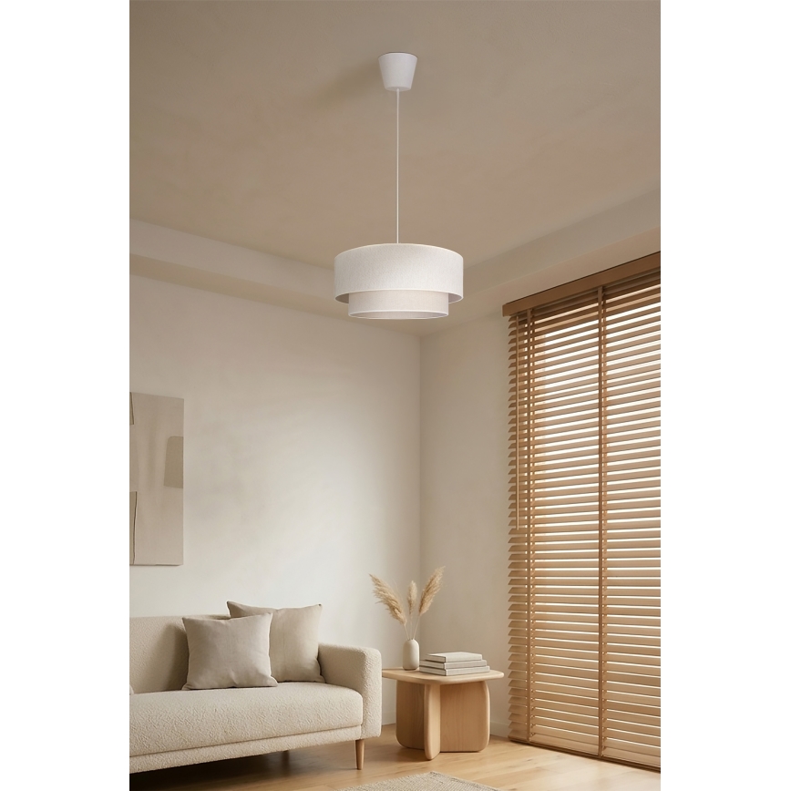 Brilagi - LED luster na sajli BOHO ECO 1xE27/10W/230V Ø 40 cm kremasta