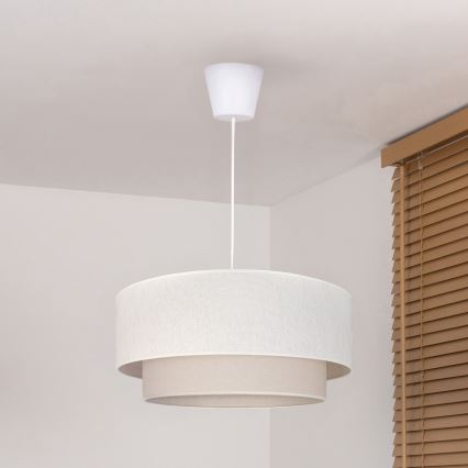 Brilagi - LED luster na sajli BOHO ECO 1xE27/10W/230V Ø 40 cm kremasta