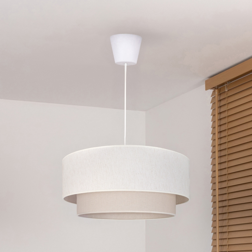 Brilagi - LED luster na sajli BOHO ECO 1xE27/10W/230V Ø 40 cm kremasta