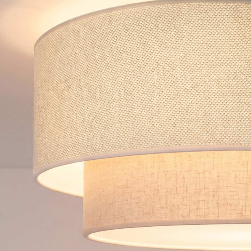 Brilagi - LED luster na sajli BOHO ECO 1xE27/10W/230V Ø 40 cm kremasta