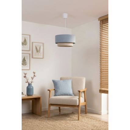 Brilagi - LED luster na sajli BOHO ECO 1xE27/10W/230V Ø 40 cm plava/krem