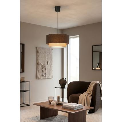 Brilagi - LED luster na sajli BOHO ECO 1xE27/10W/230V Ø 40 cm smeđa/krem