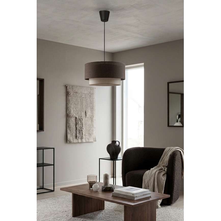 Brilagi - LED luster na sajli BOHO ECO 1xE27/10W/230V Ø 40 cm smeđa/krem