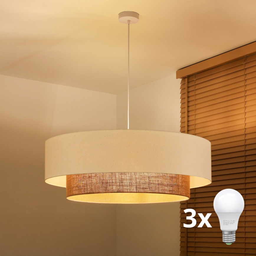 Brilagi - LED luster na sajli BOHO STIL 3xE27/15W/230V Ø 80 cm