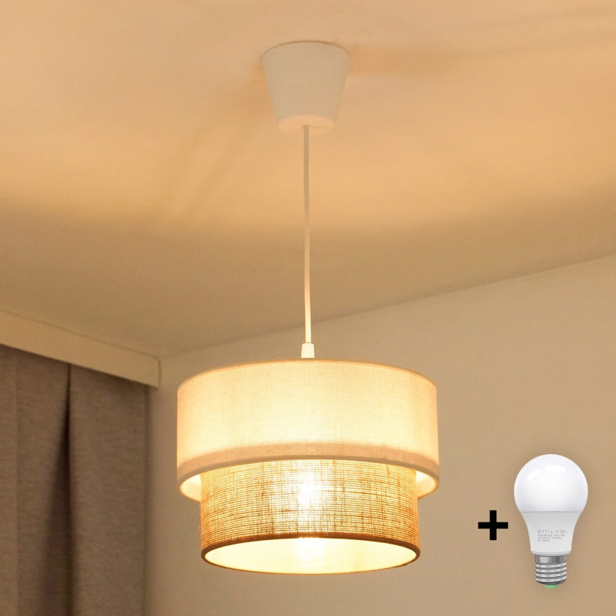 Brilagi - LED Luster na sajli BOHO STYLE 1xE27/15W/230V pr. 25 cm