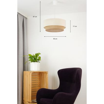 Brilagi - LED Luster na sajli BOHO STYLE 1xE27/15W/230V pr. 40 cm