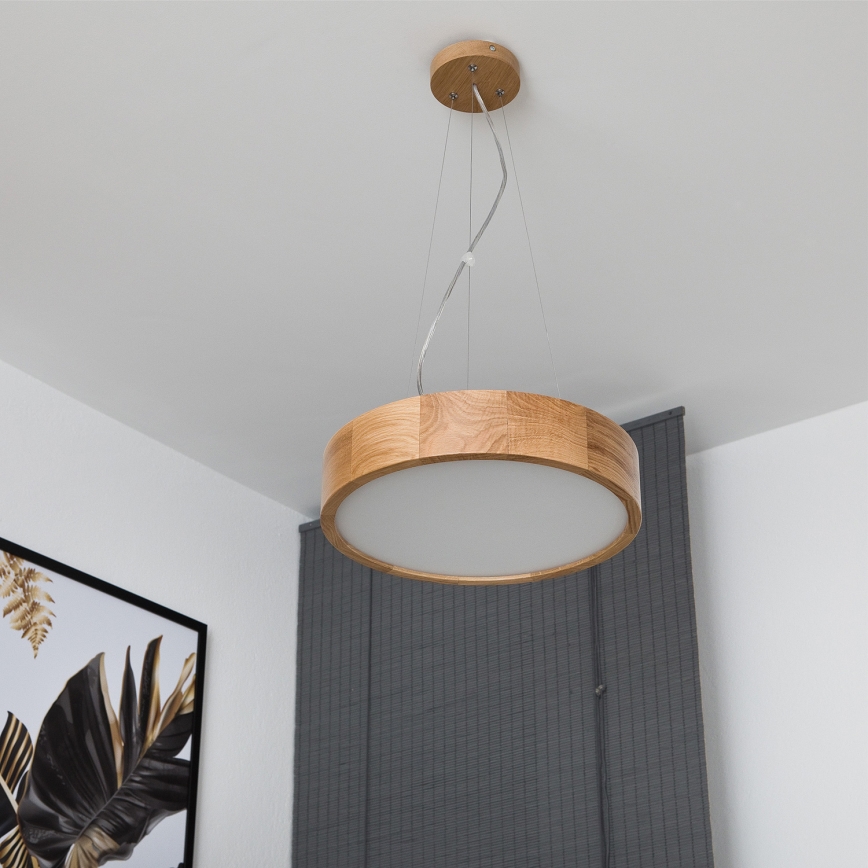 Brilagi - LED luster na sajli CARVALHO 2xE27/15W/230V hrast, promjer 37 cm