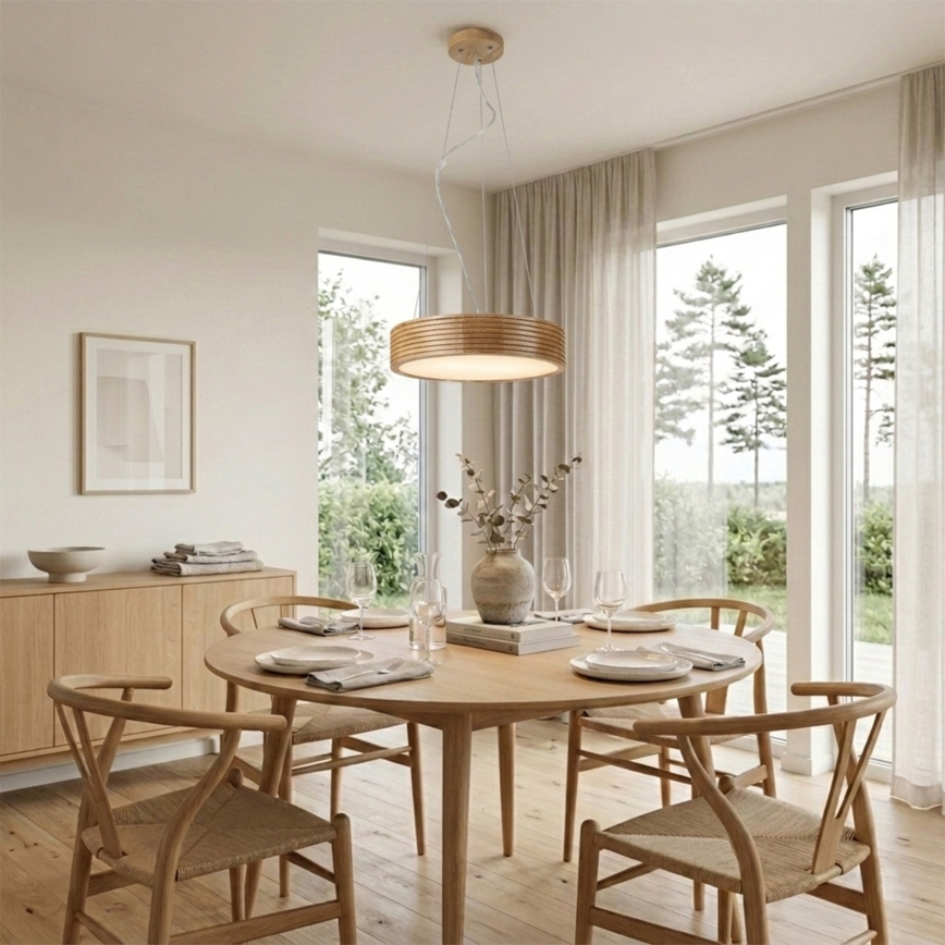 Brilagi - LED luster na sajli CARVALHO MODERN 2xE27/60W/230V hrast promjer 37,5 cm
