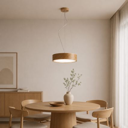 Brilagi - LED luster na sajli CARVALHO MODERN 2xE27/60W/230V hrast promjer 37,5 cm