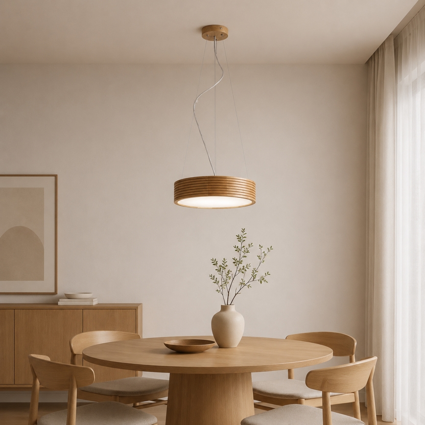 Brilagi - LED luster na sajli CARVALHO MODERN 2xE27/60W/230V hrast promjer 37,5 cm