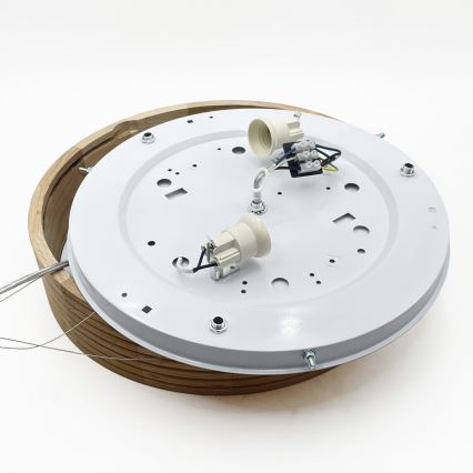 Brilagi - LED luster na sajli CARVALHO MODERN 2xE27/60W/230V hrast promjer 37,5 cm