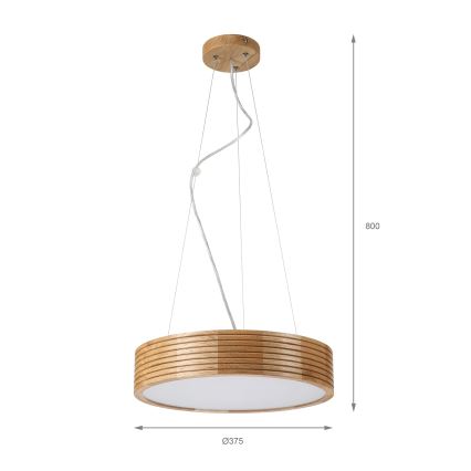 Brilagi - LED luster na sajli CARVALHO MODERN 2xE27/60W/230V hrast promjer 37,5 cm