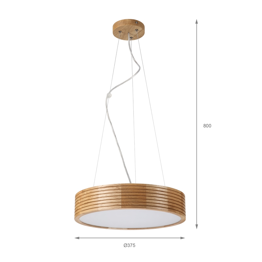 Brilagi - LED luster na sajli CARVALHO MODERN 2xE27/60W/230V hrast promjer 37,5 cm