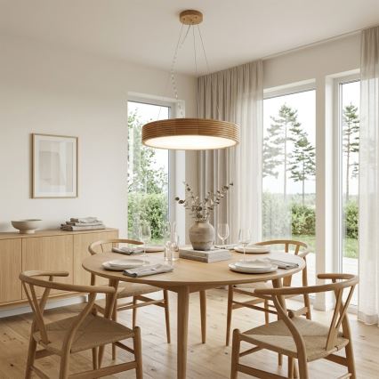 Brilagi - LED luster na sajli CARVALHO MODERN 3xE27/60W/230V hrast Ø 47,5 cm