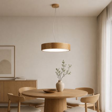 Brilagi - LED luster na sajli CARVALHO MODERN 3xE27/60W/230V hrast Ø 47,5 cm