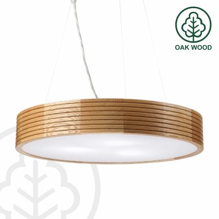 Brilagi - LED luster na sajli CARVALHO MODERN 3xE27/60W/230V hrast Ø 47,5 cm