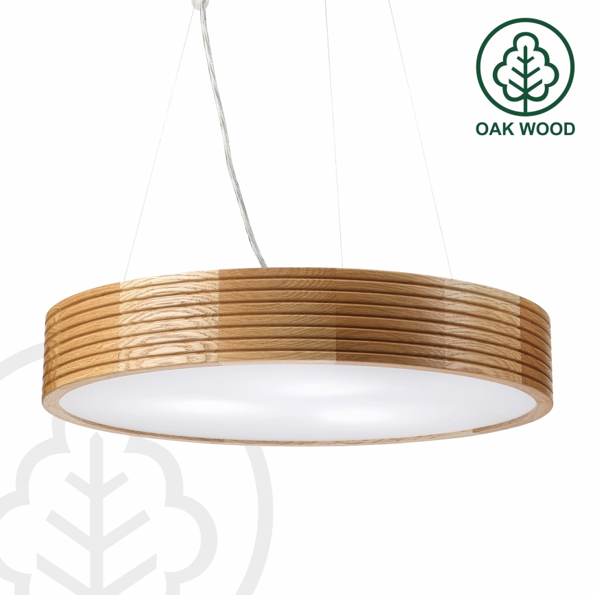 Brilagi - LED luster na sajli CARVALHO MODERN 3xE27/60W/230V hrast Ø 47,5 cm