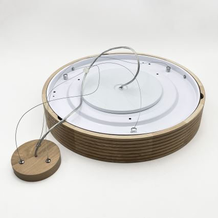Brilagi - LED luster na sajli CARVALHO MODERN 3xE27/60W/230V hrast Ø 47,5 cm