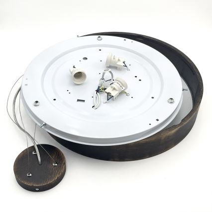 Brilagi - LED luster na sajli CARVALHO SMOKEY 3xE27/60W/230V hrast promjer 47,5 cm