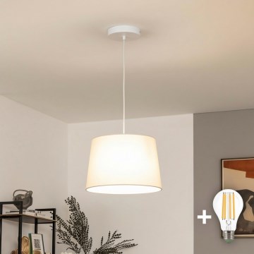 Brilagi - LED luster na sajli CERIA 1xE27/40W/230V, promjer 30 cm, bež