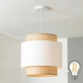 Brilagi - LED luster na sajli CERIA 1xE27/40W/230V Ø 30 cm bež/bijela