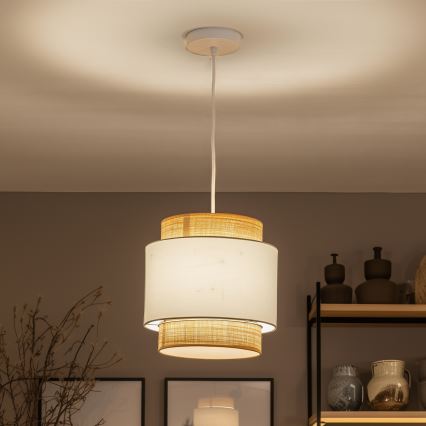 Brilagi - LED luster na sajli CERIA 1xE27/40W/230V Ø 30 cm bež/bijela