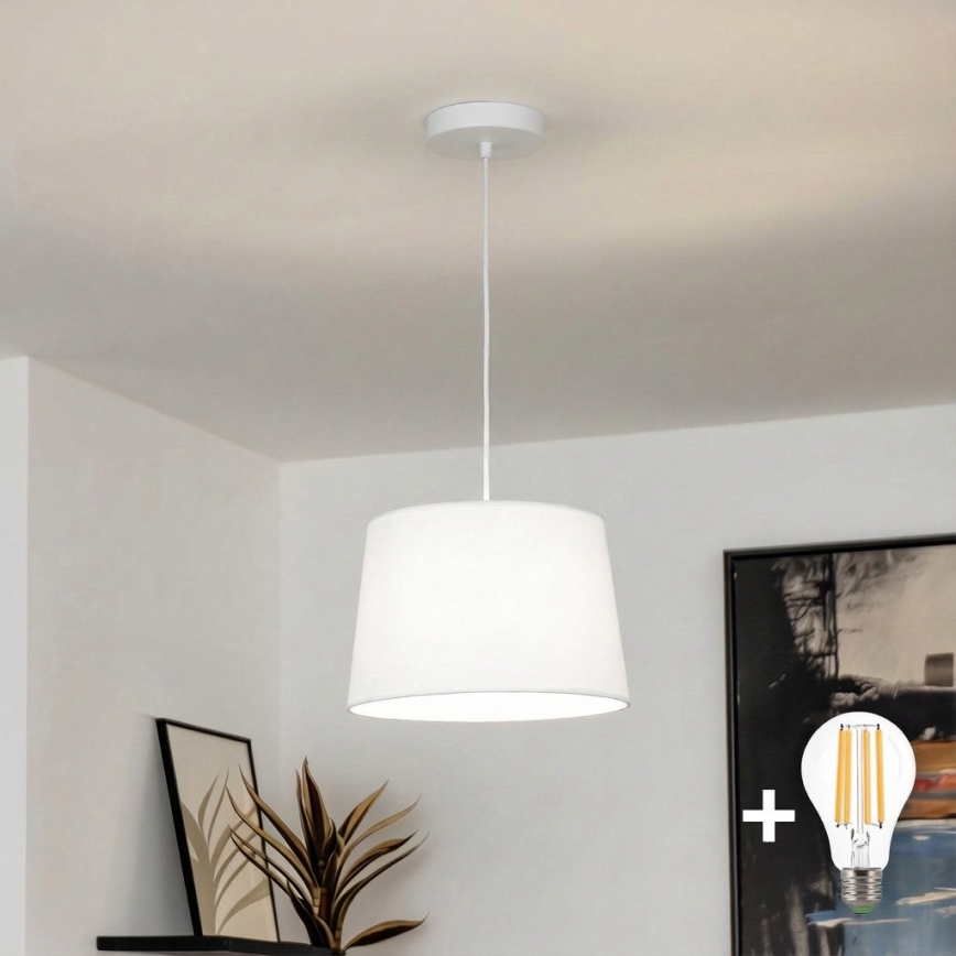 Brilagi - LED luster na sajli CERIA 1xE27/40W/230V Ø 30 cm bijela