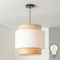 Brilagi - LED luster na sajli CERIA 1xE27/40W/230V Ø 30 cm crna/bež/bijela