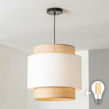 Brilagi - LED luster na sajli CERIA 1xE27/40W/230V Ø 30 cm crna/bež/bijela