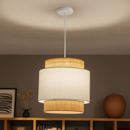 Brilagi - LED luster na sajli CERIA 1xE27/40W/230V, Ø 40 cm, bež/bijela