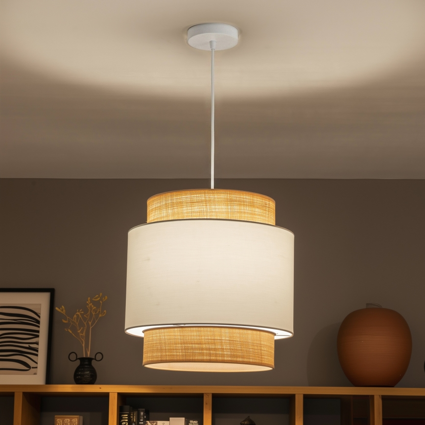 Brilagi - LED luster na sajli CERIA 1xE27/40W/230V, Ø 40 cm, bež/bijela