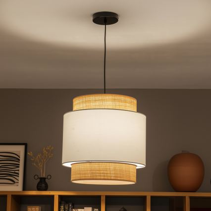 Brilagi - LED luster na sajli CERIA 1xE27/40W/230V Ø 40 cm crna/bež/bijela