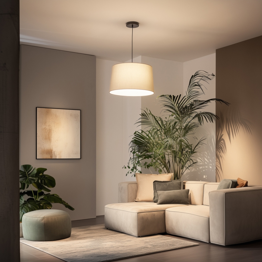 Brilagi - LED luster na sajli CERIA 1xE27/40W/230V Ø 45 cm bež