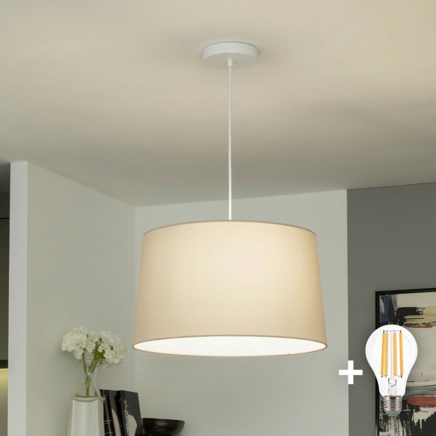 Brilagi - LED luster na sajli CERIA 1xE27/40W/230V Ø 45 cm bež