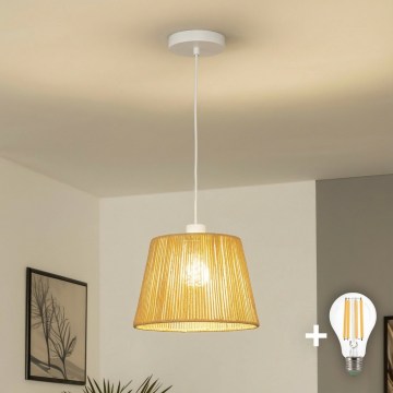 Brilagi - LED luster na sajli CERIA BOHO 1xE27/40W/230V pr. 28 cm smeđa