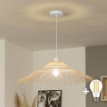 Brilagi - LED luster na sajli CERIA BOHO, 1xE27/40W/230V, promjer 100 cm, bambus