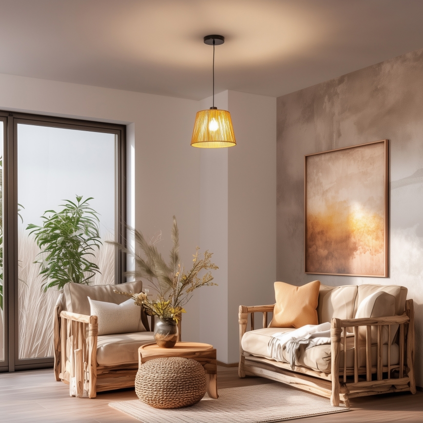 Brilagi - LED luster na sajli CERIA BOHO 1xE27/40W/230V promjer 28 cm smeđi