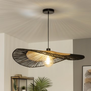 Brilagi - LED luster na sajli CERIA BOHO 1xE27/40W/230V promjer 50 cm crna/smeđa